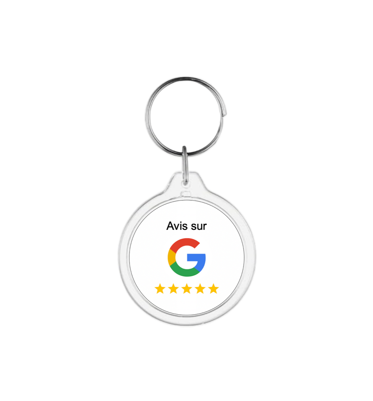 Avis Google - Porte-clés blanc